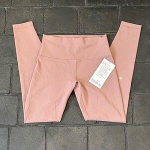 Lululemon Wunder Train High Rise Tight 28 Twilight Rose Pink Size 8 NWT